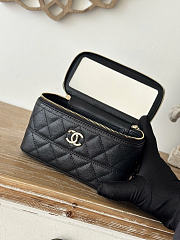 Chanel Vanity Black Bag Light Gold Hardware Size 9.5 × 17 × 8 cm - 6