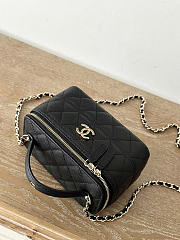 Chanel Vanity Black Bag Light Gold Hardware Size 9.5 × 17 × 8 cm - 2