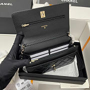 Chanel WOC Bow Black Bag Gold Hardware Size 12.3 x 19.2 x 3.5 cm - 2