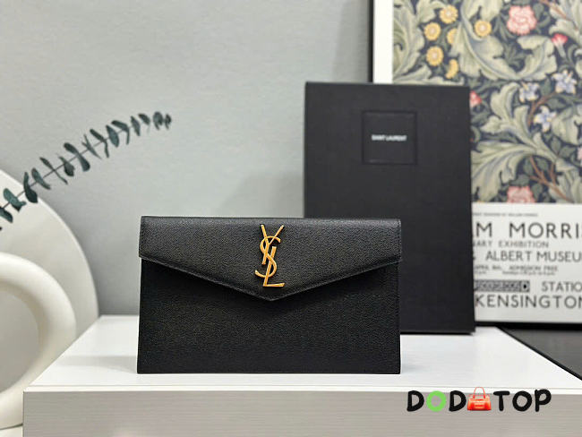 YSL Clutch Ball Pattern Black Gold Size 27 × 16 × 2 cm - 1