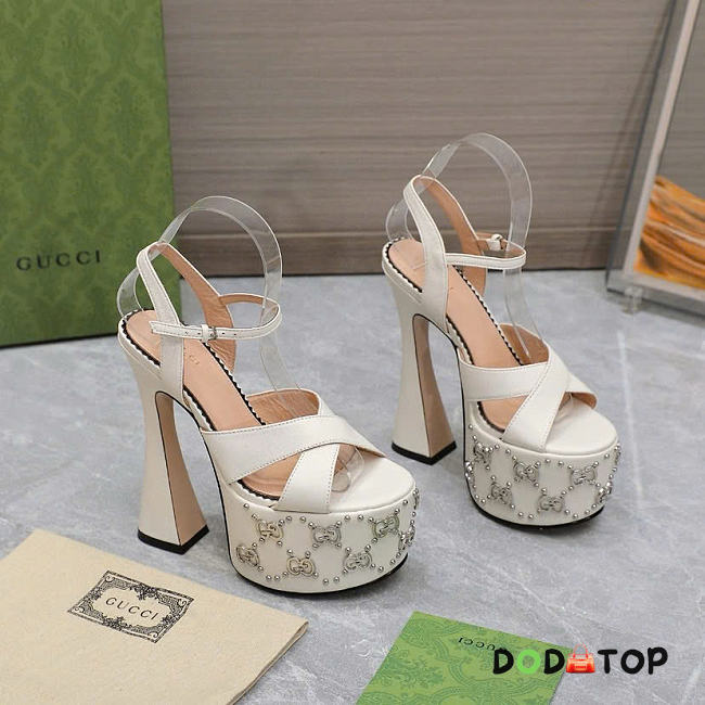 Gucci Toe Open Sandals White 15.5 cm - 1