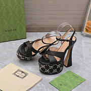 Gucci Toe Open Sandals Black 15.5 cm - 3