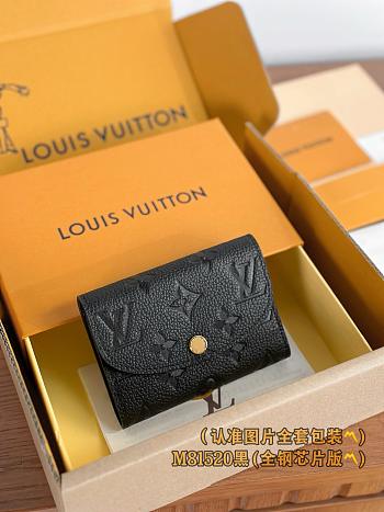 Louis Vuitton Rosalie Wallet Black Size 11 x 8 x 2.5 cm