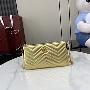 Gucci GG Marmont Super Mini Bag In Gold Leather Size 22 x 12 x 2 cm - 1