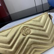 Gucci GG Marmont Super Mini Bag In Gold Leather Size 22 x 12 x 2 cm - 3