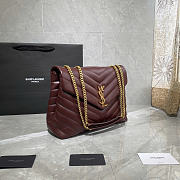 YSL Loulou Red Wine Medium Size 32 x 22 x 12 cm - 4