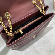 YSL Loulou Red Wine Medium Size 32 x 22 x 12 cm - 5