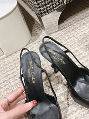 YSL jeanne slingback pumps in smooth leather heels 11cm  - 4