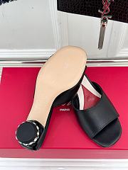 Roger Vivier Leather Crystal-Embellished Strass Mules balck - 4