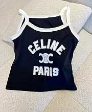 Celine tan top blue - 2