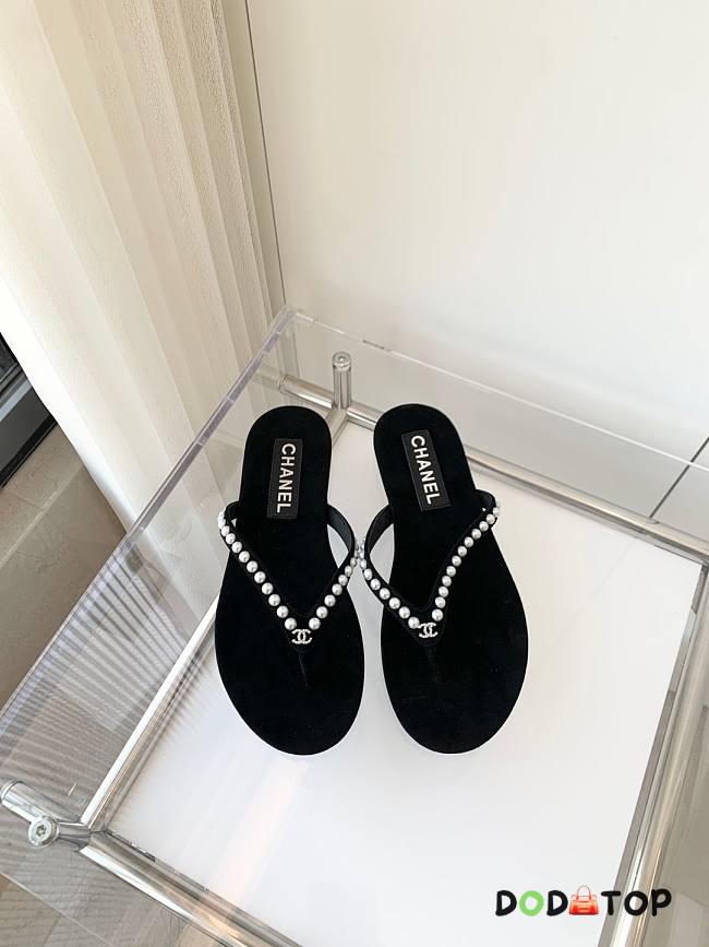 Chanel flap sandals black 1 - 1