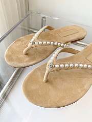 Chanel flap sandals beige  - 6