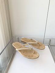 Chanel flap sandals beige  - 5
