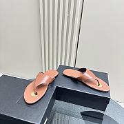 SAINT LAURENT Sandals in smooth leather brown - 1