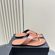 SAINT LAURENT Sandals in smooth leather brown - 3