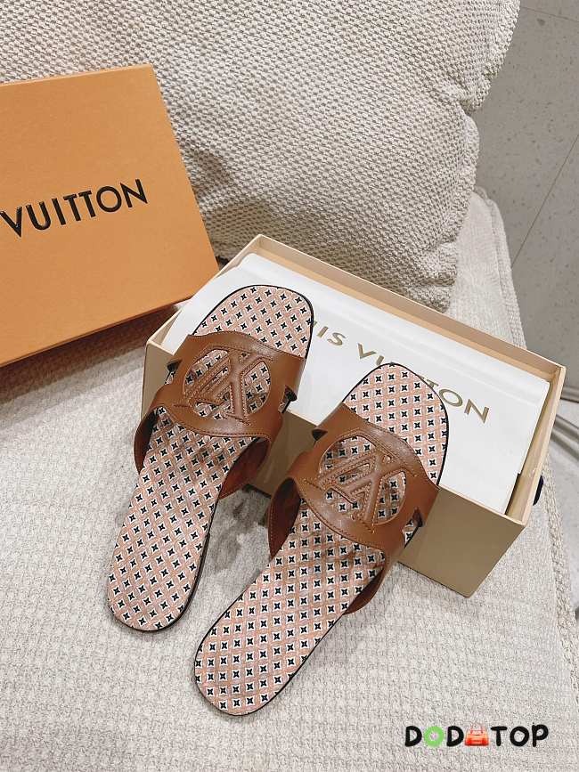 LV flat mules brown - 1