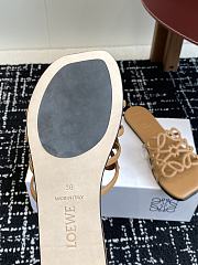 LOEWE Petal Anagram leather slides brown - Code Candace (25% off) - 6