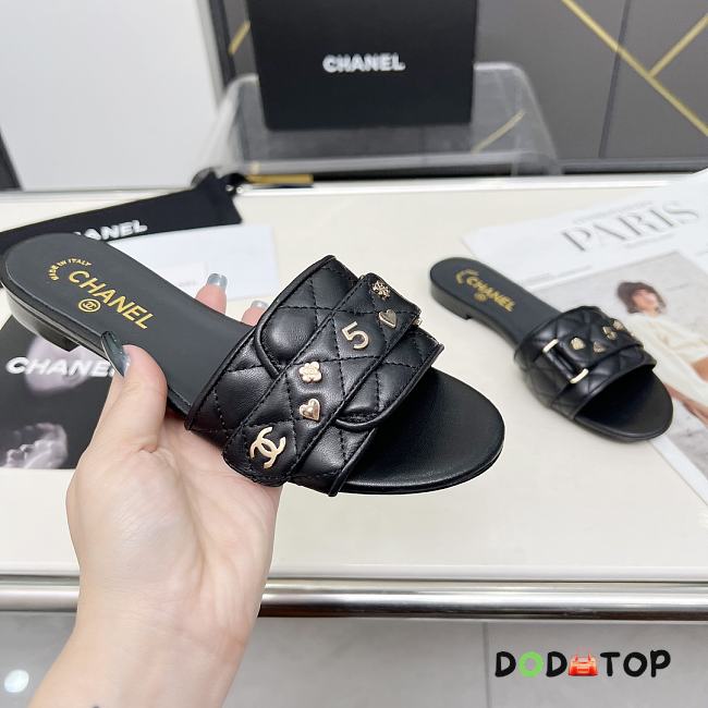 Chanel slides black1 - 1