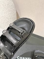 Chanel sandals black2 - 5