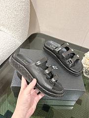 Chanel sandals black2 - 3