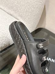 Chanel sandals black2 - 2