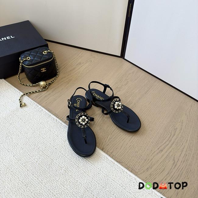 Chanel sandals black3 - 1