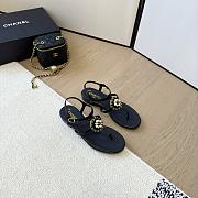 Chanel sandals black3 - 4