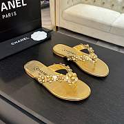 Chanel slides gold6 - 1