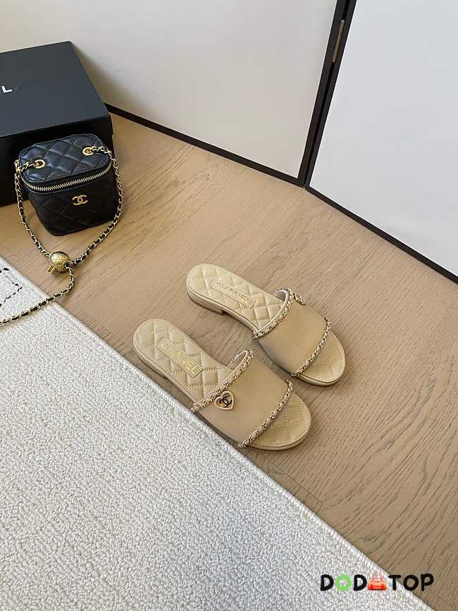 Chanel slides beige7 - 1