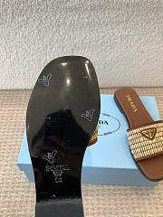 Prada crochet-detail leather sandals brown - 3