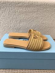 Prada crochet-detail leather sandals beige - 2