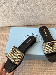Prada crochet-detail leather sandals black - 6