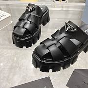 Prada Women's Monolith Black Rubber Clog - 6