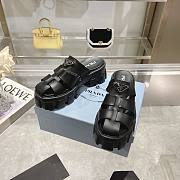Prada Women's Monolith Black Rubber Clog - 5