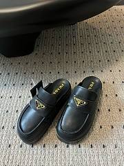 Prada leather mules black - 1