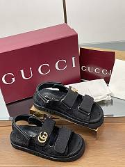 Gucci sandals black logo - 3