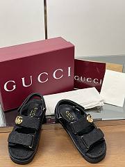 Gucci sandals black logo - 5