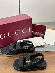 Gucci sandals black logo - 4