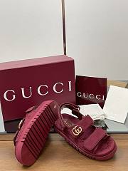 Gucci sandals red logo - 2