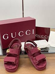 Gucci sandals red logo - 3