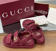 Gucci sandals red logo - 1