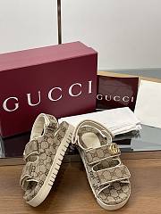 Gucci sandals brown logo - 2