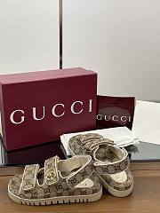 Gucci sandals brown logo - 3
