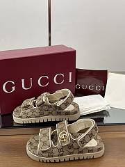 Gucci sandals brown logo - 5