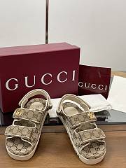 Gucci sandals brown logo - 6