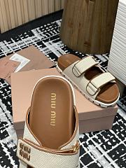 MiuMiu Canvas mules brown - 3