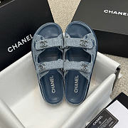 chanel sandals denim blue  - 1