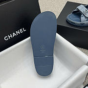 chanel sandals denim blue  - 6