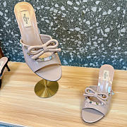 Vanlentiano rockstud beige heels 6cm - 5