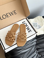 LOEWE Petal Anagram leather slides  - 1